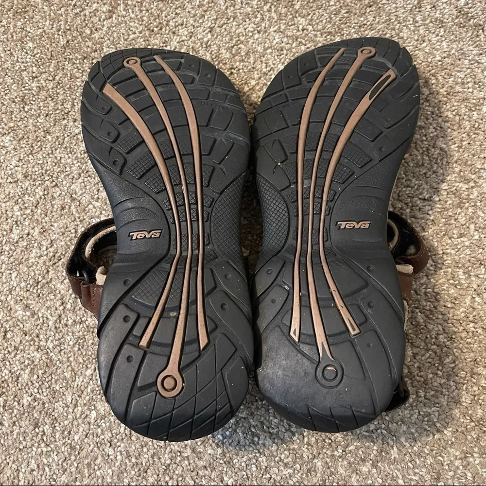 Teva strap sandals size possible 12 but heel to to measure 13.5 from bottom